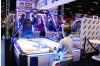 Sonic Sports Air Hockey - A child playing air hockey with a werewolf mascot