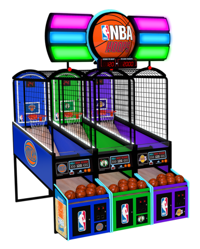 NBA Hoops - 3 Player Cabinet with Marquee