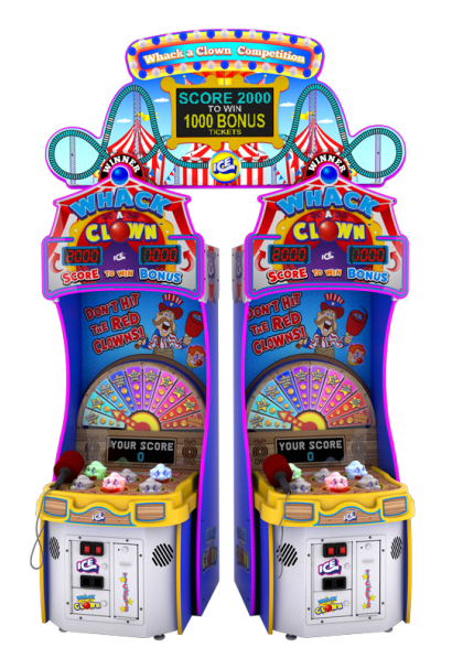 Whack A Clown - 2 Player Cabinet with Marquee